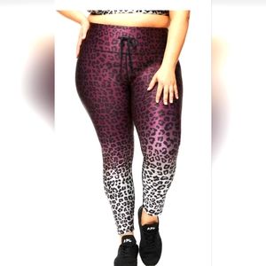 Good American Ombre Leopard Sports Leggings, Size 4, NWT